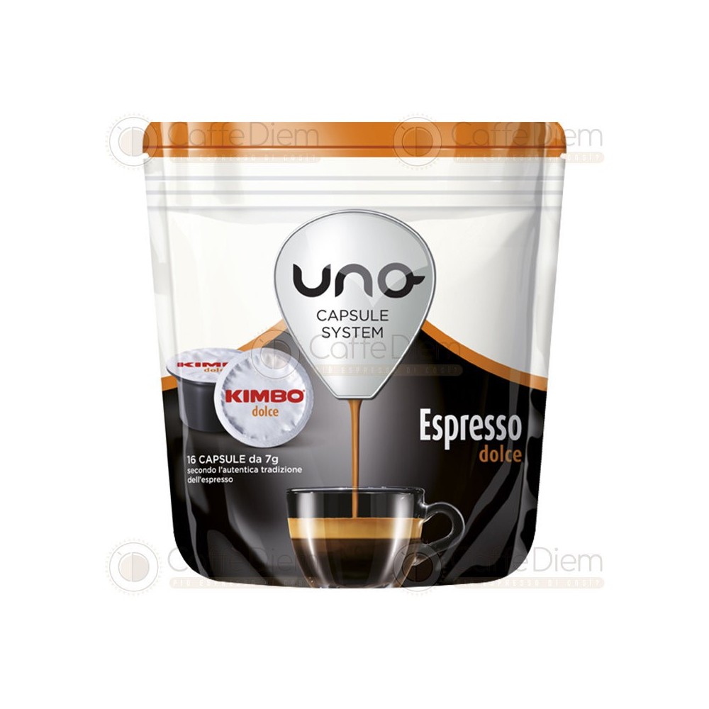 Original Kimbo Uno System Dolce Coffee Capsules | Caffè Diem