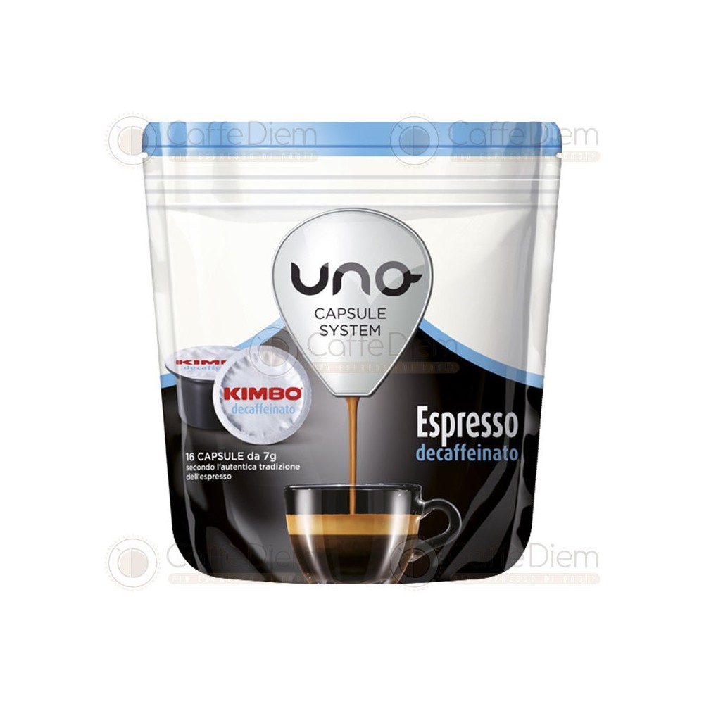 Original Kimbo Uno System Decaff Coffee Capsules | Caffè Diem