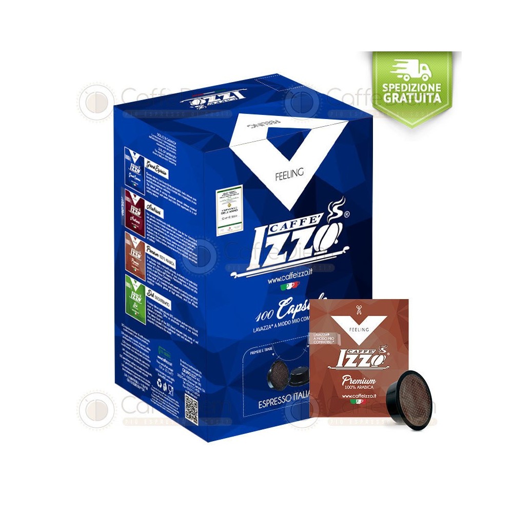 Izzo PREMIUM 100% ARABICA 600 Capsule Compatibili Lavazza A Modo Mio