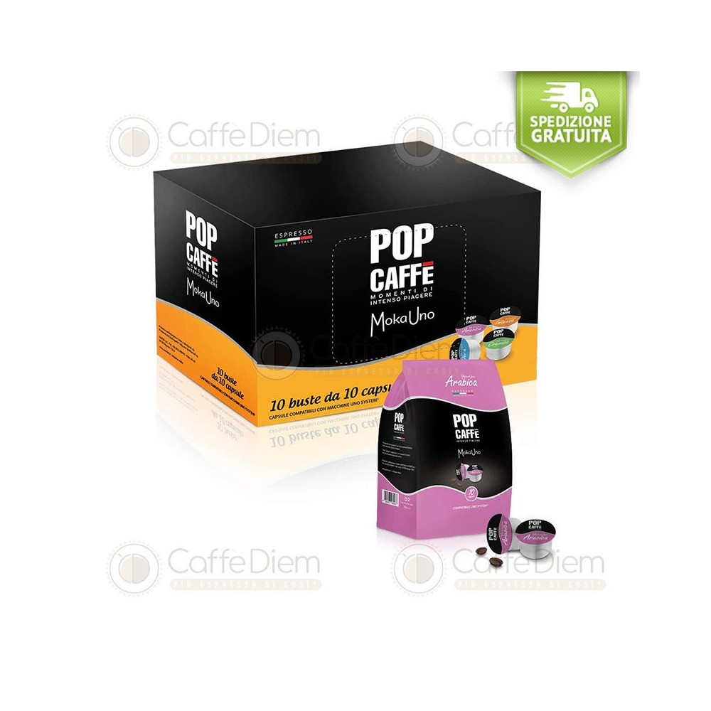 copy of POP CAFFE' E-TUO ARABIC.3 BLEND- BOX OF 100 CAPSULES COMPATIBLE WITH MITACA MPS