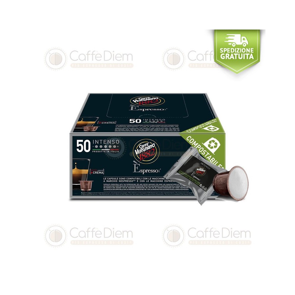 VERGNANO NESPRESSO COMPATIBLE CAPSULES- 4 BOX OF 50 PODS INTENSO BLEND