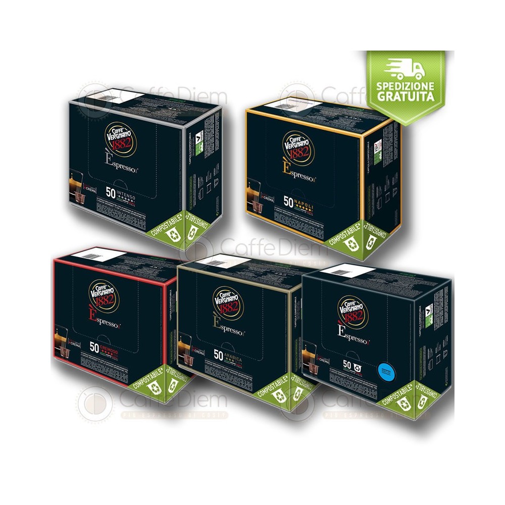 KIT VERGNANO NESPRESSO COMPATIBLE CAPSULES- 5 BOX OF 50 PODS INTENSO BLEND