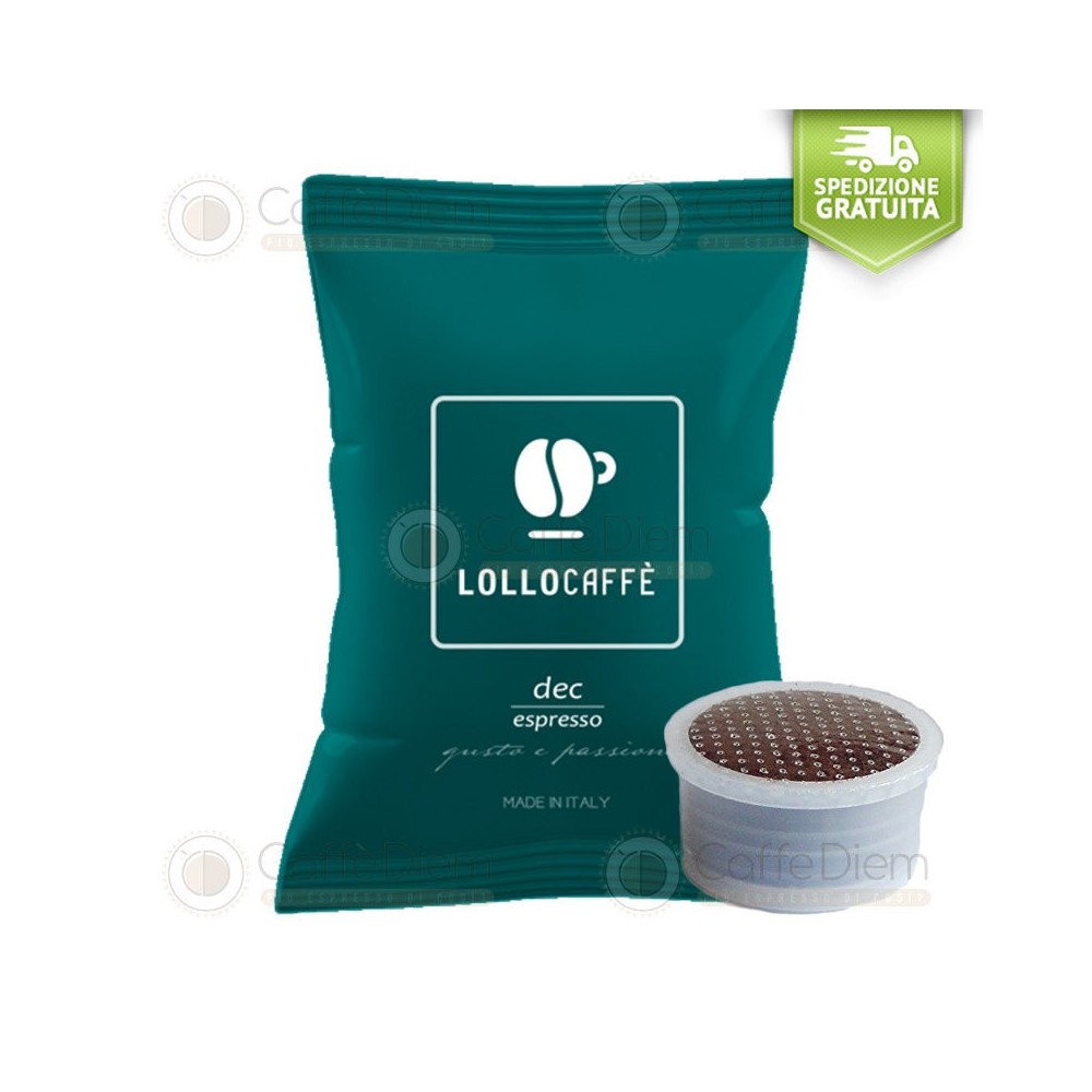 Lollo Coffee Capsules Compatible with Lavazza Espresso Point Dek Blend|Caffè Diem