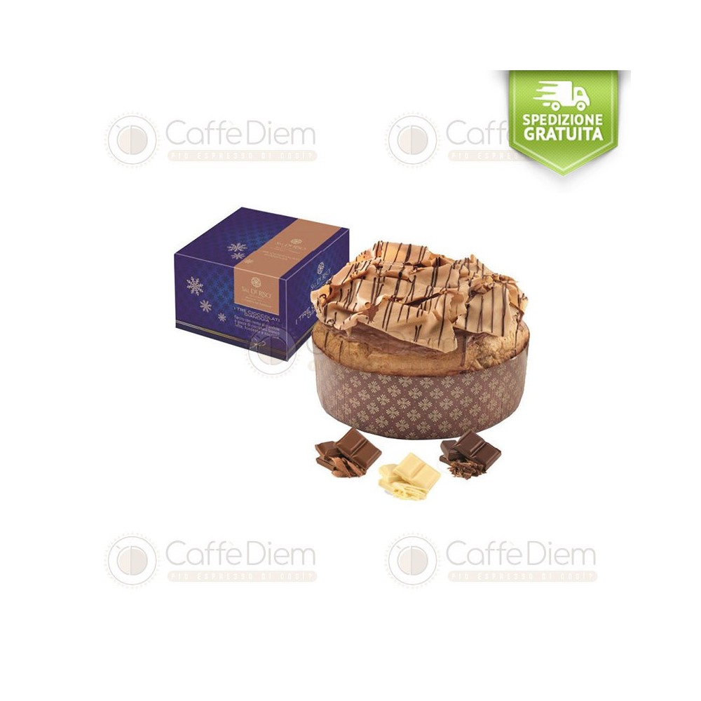 Panettone Sal De Riso i 3 CIOCCOLATI GIANDUIA 1 Chilo
