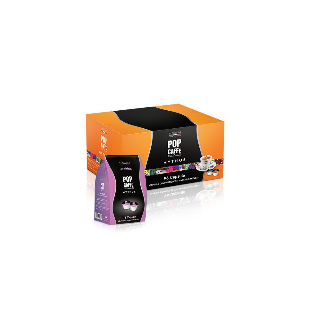 POP CAFFE' E-TUO ARABIC.3 BLEND- BOX OF 100 CAPSULES COMPATIBLE WITH MITACA MPS