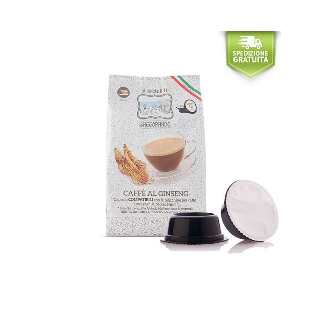 Coffee Capsules Toda Gattopardo GINSENG A MODO MIO LAVAZZA
