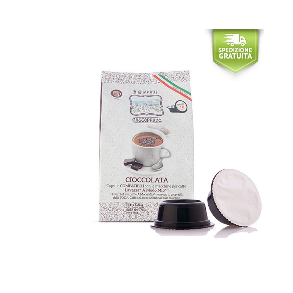 Coffee Capsules Toda Gattopardo CHOCOLATE A MODO MIO LAVAZZA