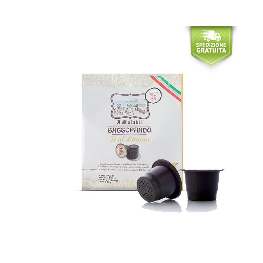 Toda Gattopardo capsule compatibili nespresso tè Limone