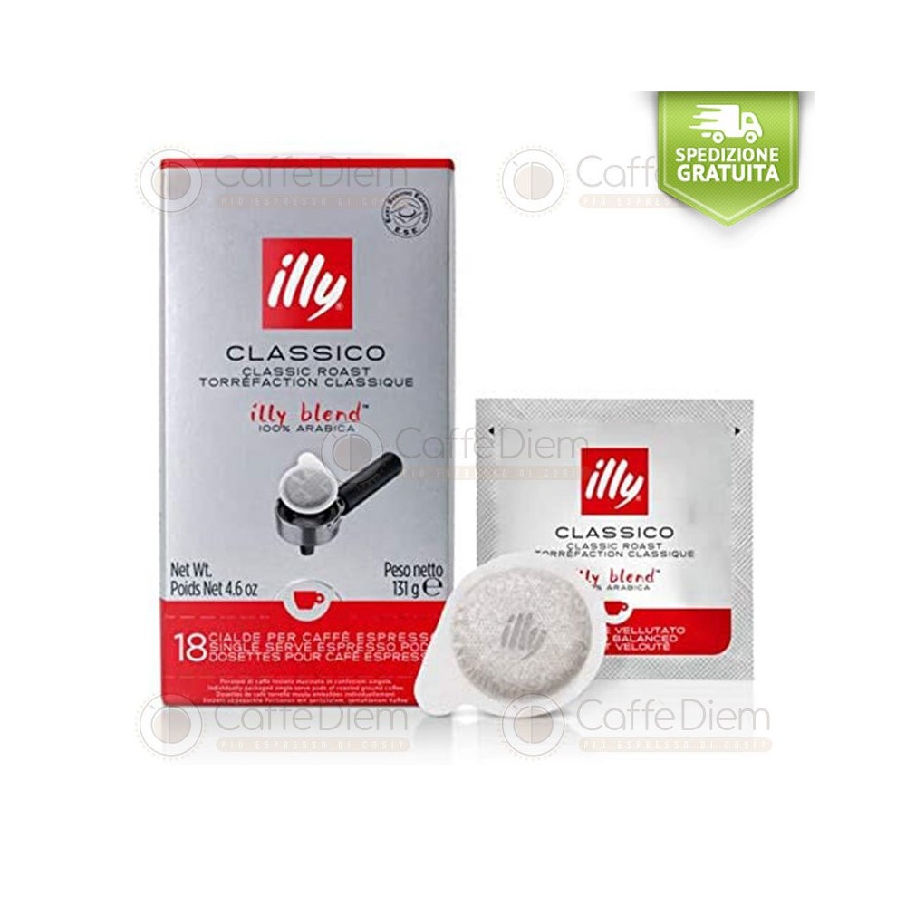 illy ESE Paper Pods 44mm MEDIUM ROAST 100% Arabica - Pack of 18 Coffee Pods