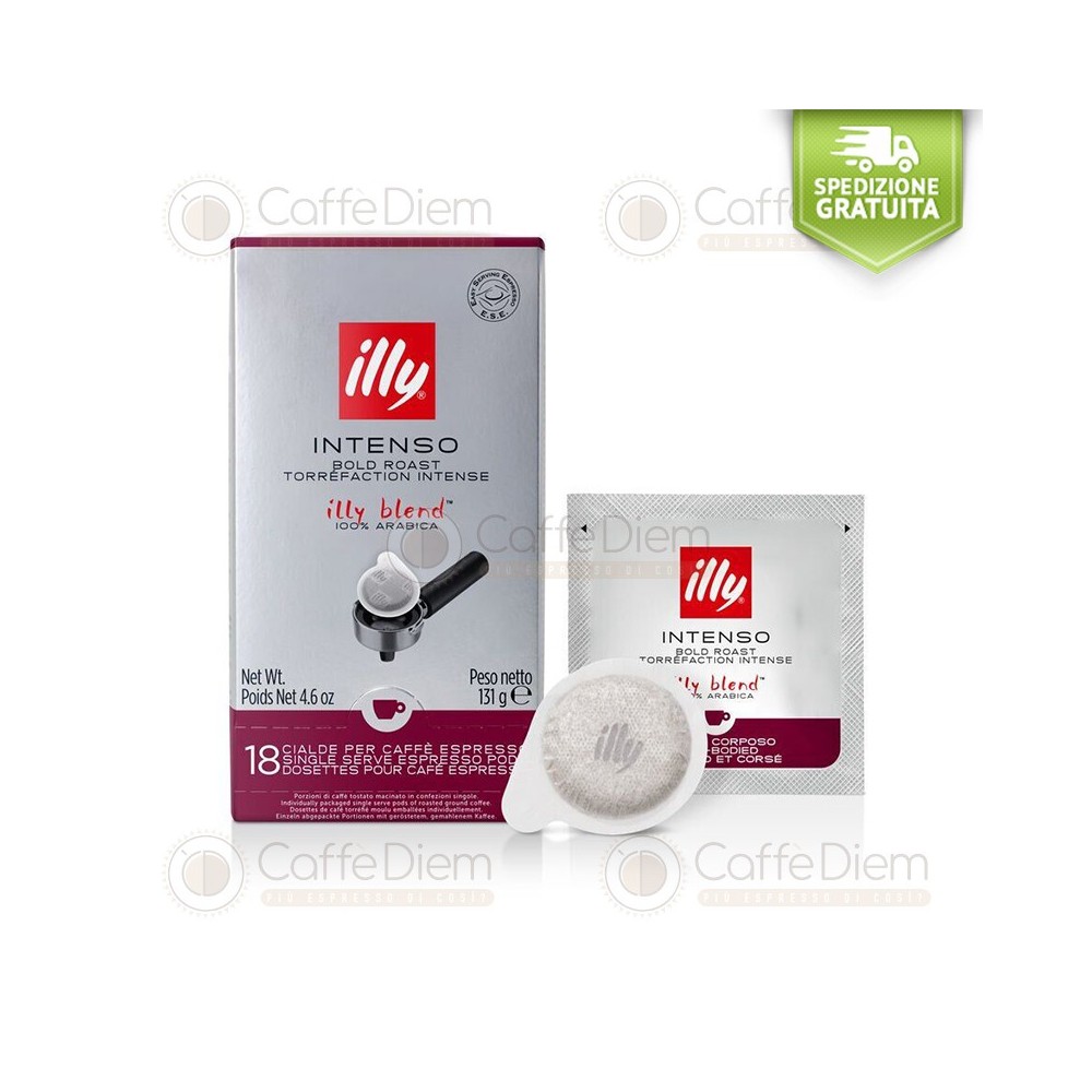illy ESE Paper Pods 44mm DARK ROAST 100% Arabica - Pack of 18 Coffee Pods