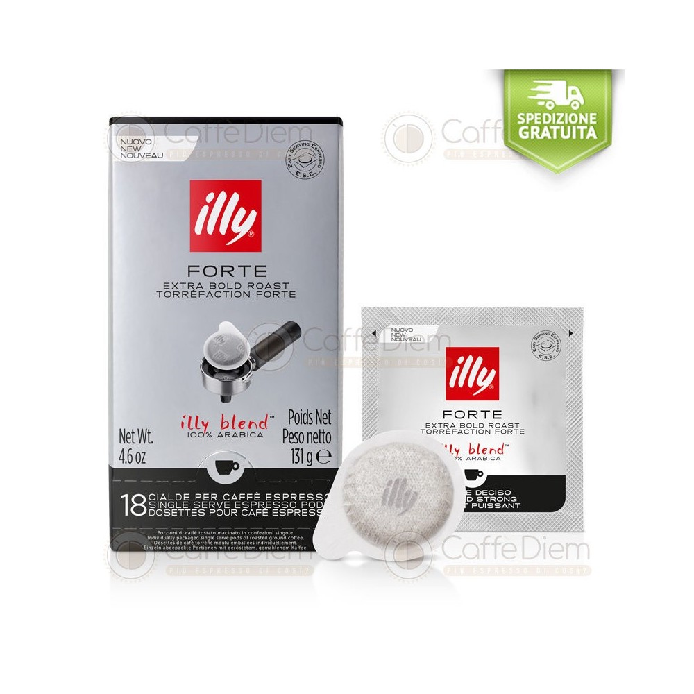 illy ESE Paper Pods 44mm EXTRA ROAST 100% Arabica - Pack of 18 Coffee Pods