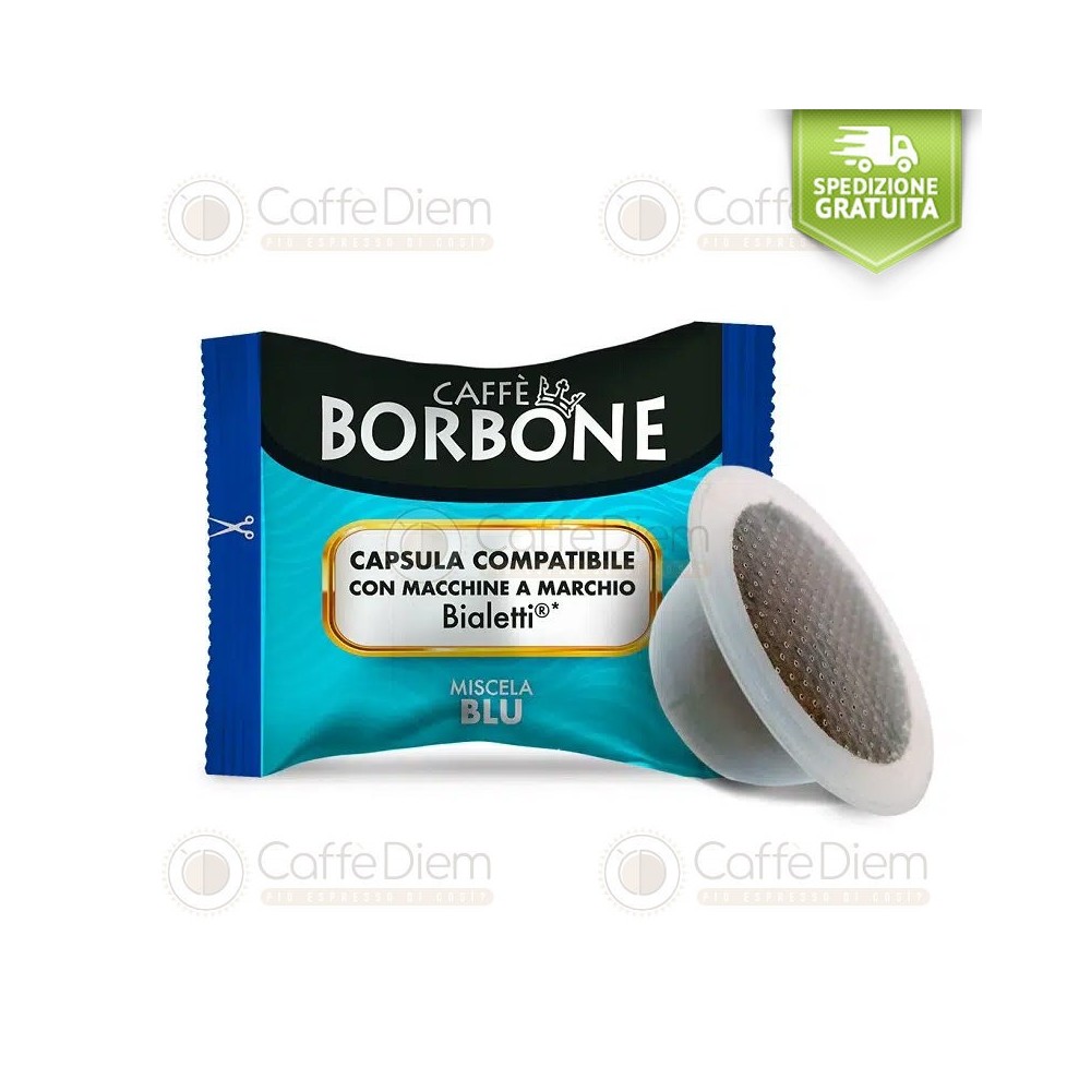 Borbone 600 Capsules Bialetti Compatible Blu Blend