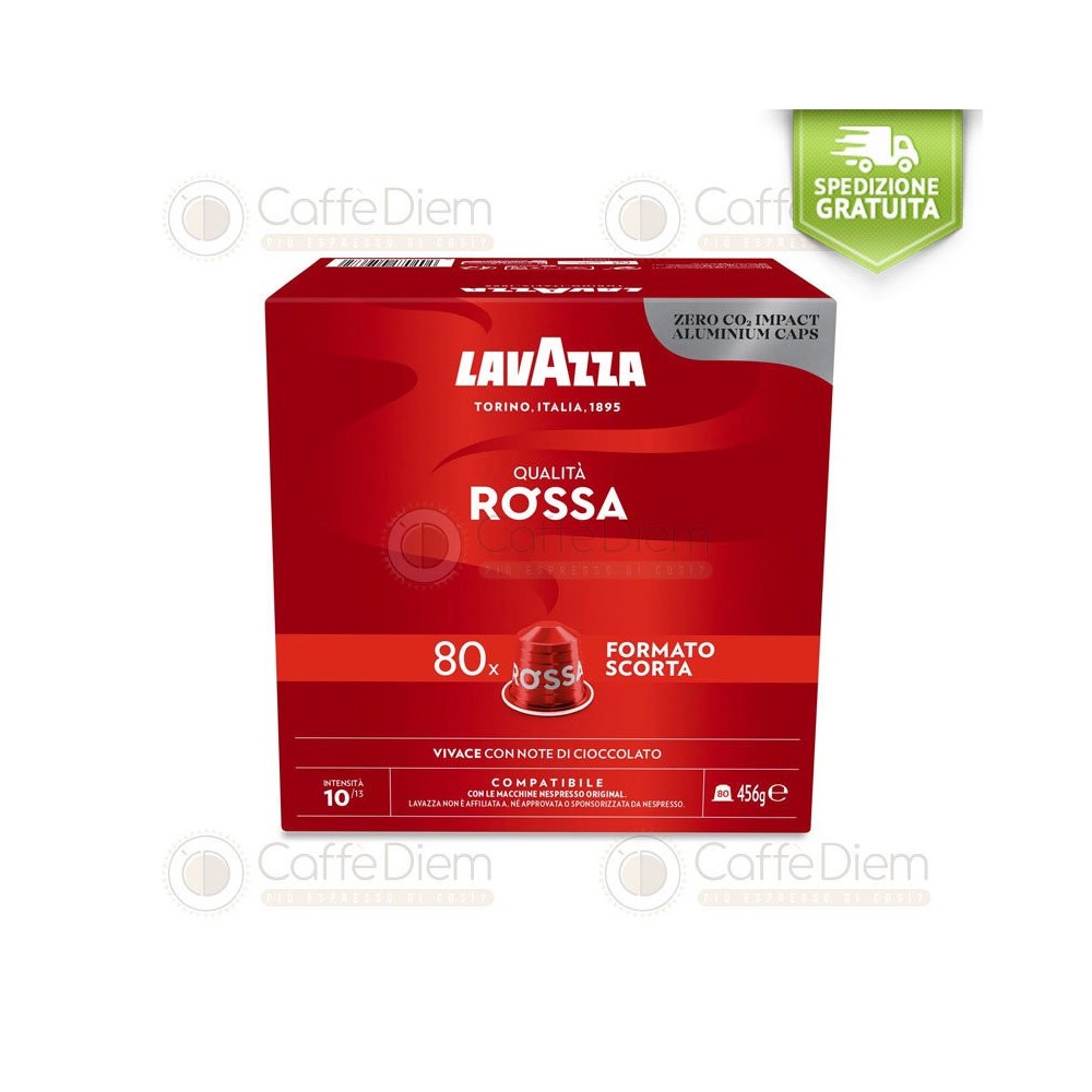 Capsule Lavazza 80 compatibili Nespresso QUALITA ROSSA