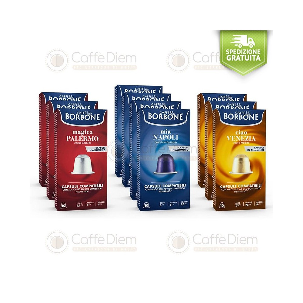 Capsule Caffè Borbone Compatibili Nespresso Alluminio Kit Degustativo