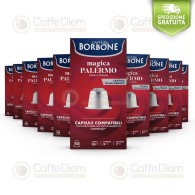 Borbone Nespresso PALERMO - Box Of 100 Coffee aluminum Capsules Compatibles with Nespresso Coffee Machine