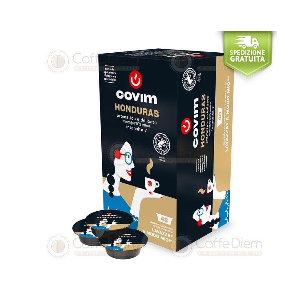Covim 96 Capsule Compatibili Lavazza A Modo Mio HONDURAS 100% Arabica