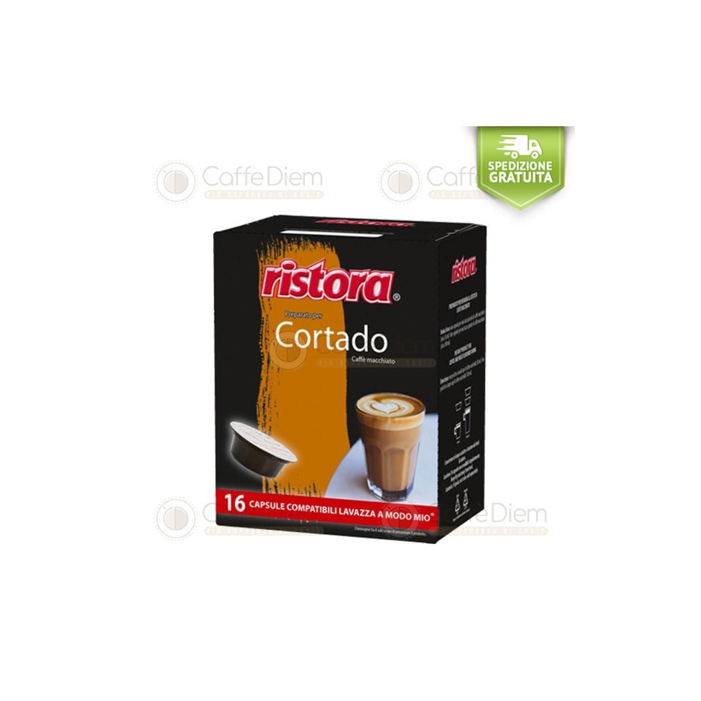 Original Ristora Cortado Coffee Capsules for Lavazza A Modo Mio Espresso Machine | Caffè Diem