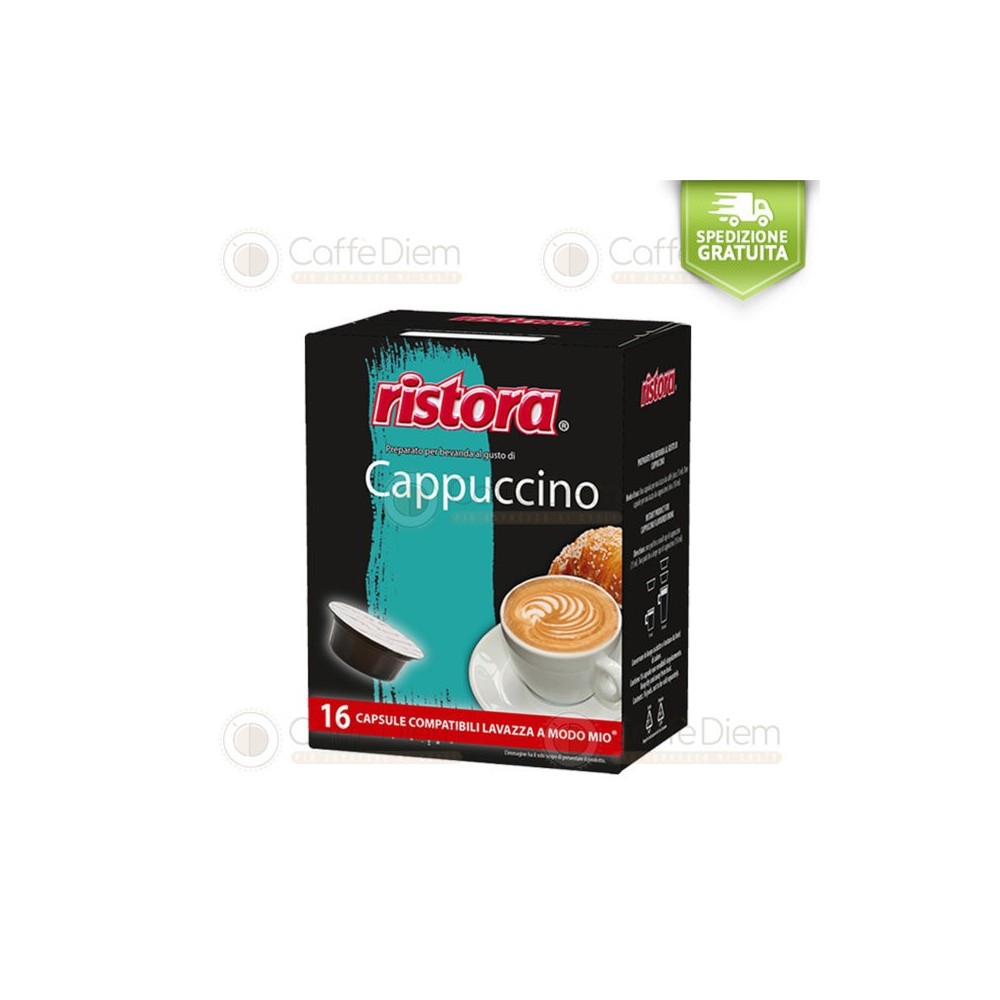Original Ristora Cappuccino Coffee Capsules for Lavazza A Modo Mio Espresso Machine | Caffè Diem