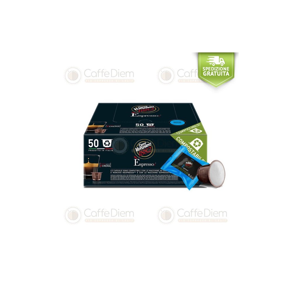 Vergnano Compostable Nespresso Compatible Capsules | Caffè Diem