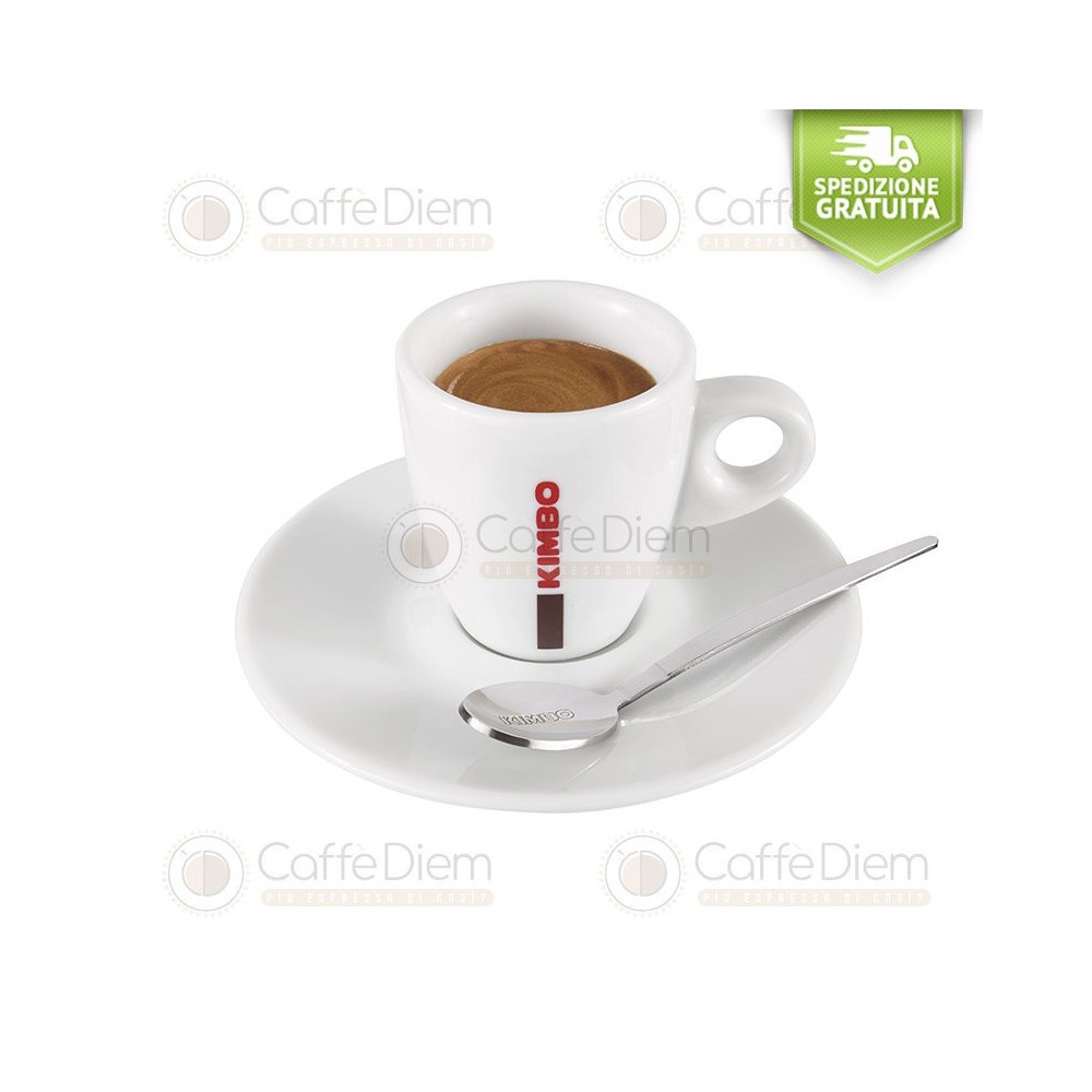 Kimbo Set Tazze Tazzine con Piattini per ESPRESSO Caffè