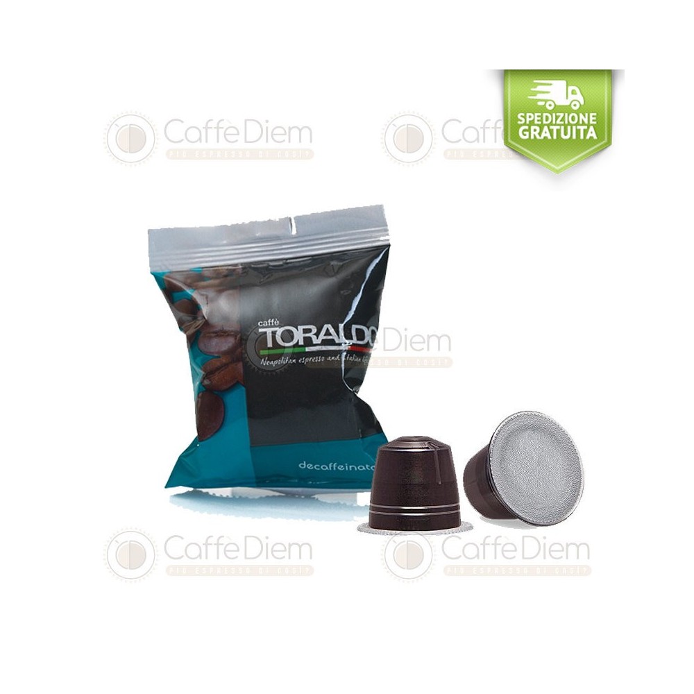 Toraldo DECA DECAFFEINATO Nespresso 100 Capsule Cialde Compatibili